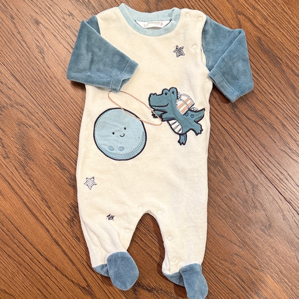 Mayoral Newborn Dinosaur Newborn Footie 0-1M